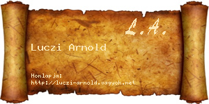 Luczi Arnold névjegykártya